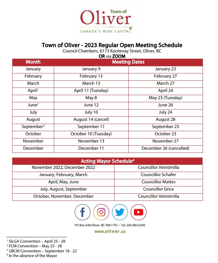 Council Schedule 2023 152707