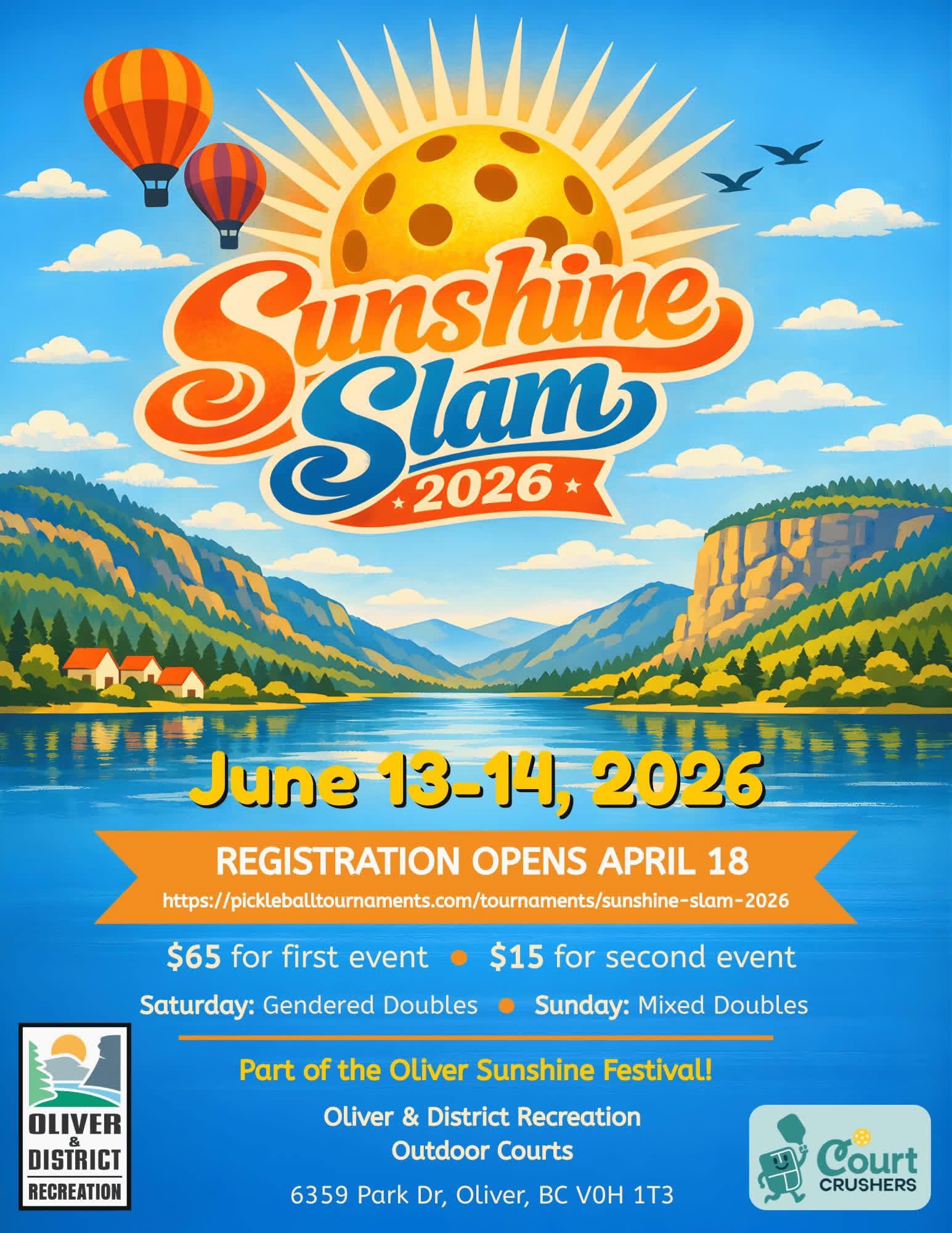 Pickleball tournament poster