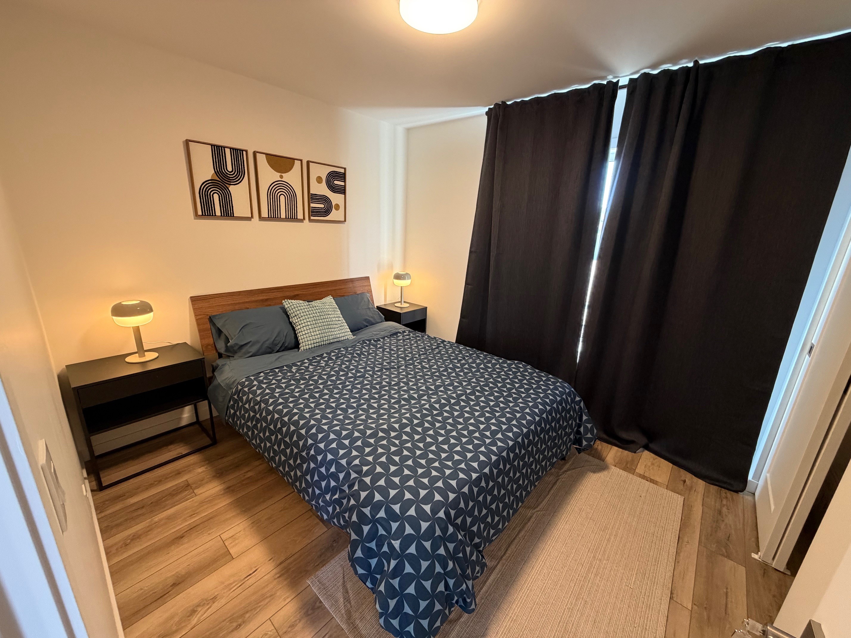 UNIT 1 Bedroom 2 blackroom 1 blackout blinds closed