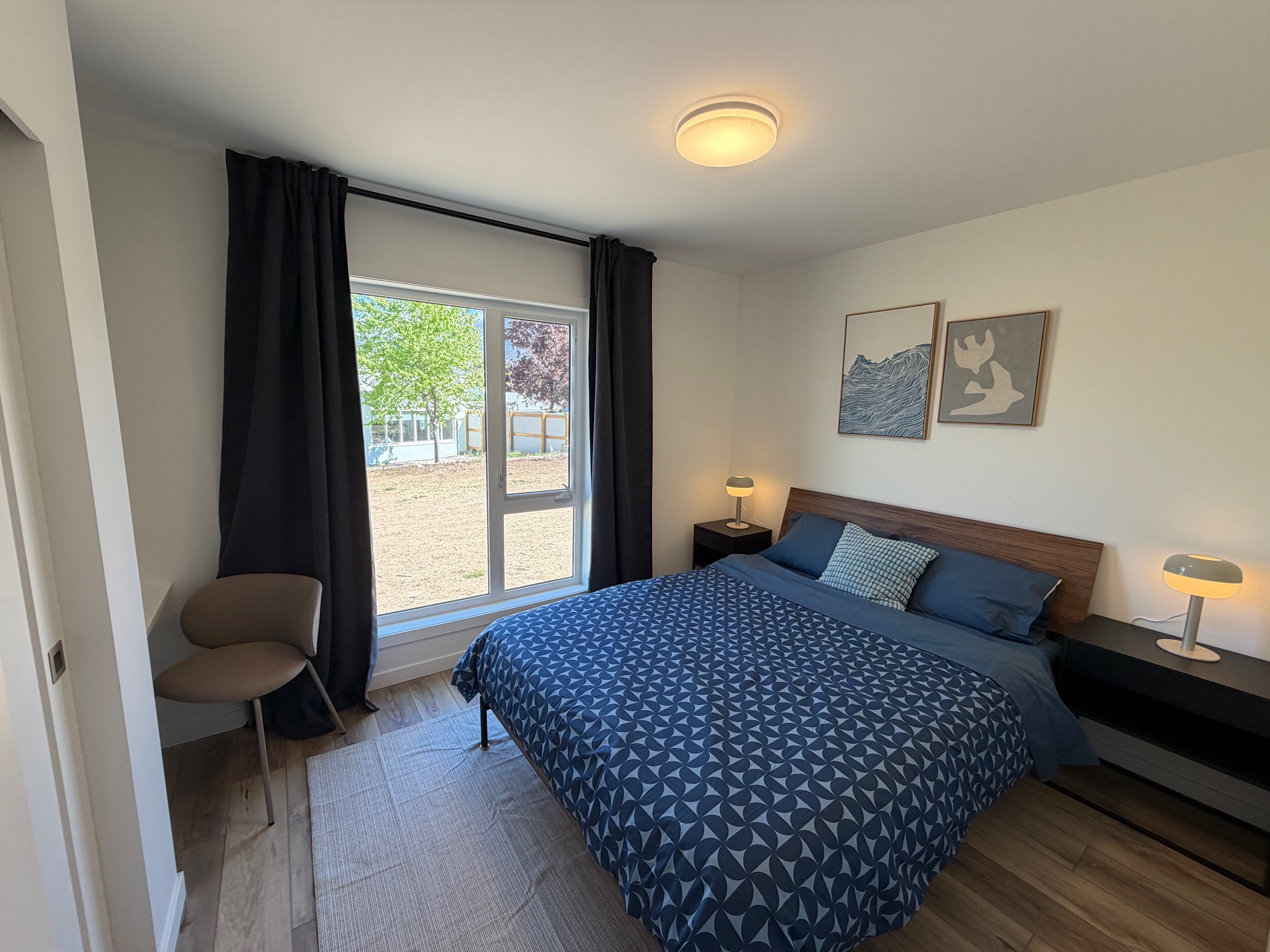 Unit 1 Bedroom blinds open