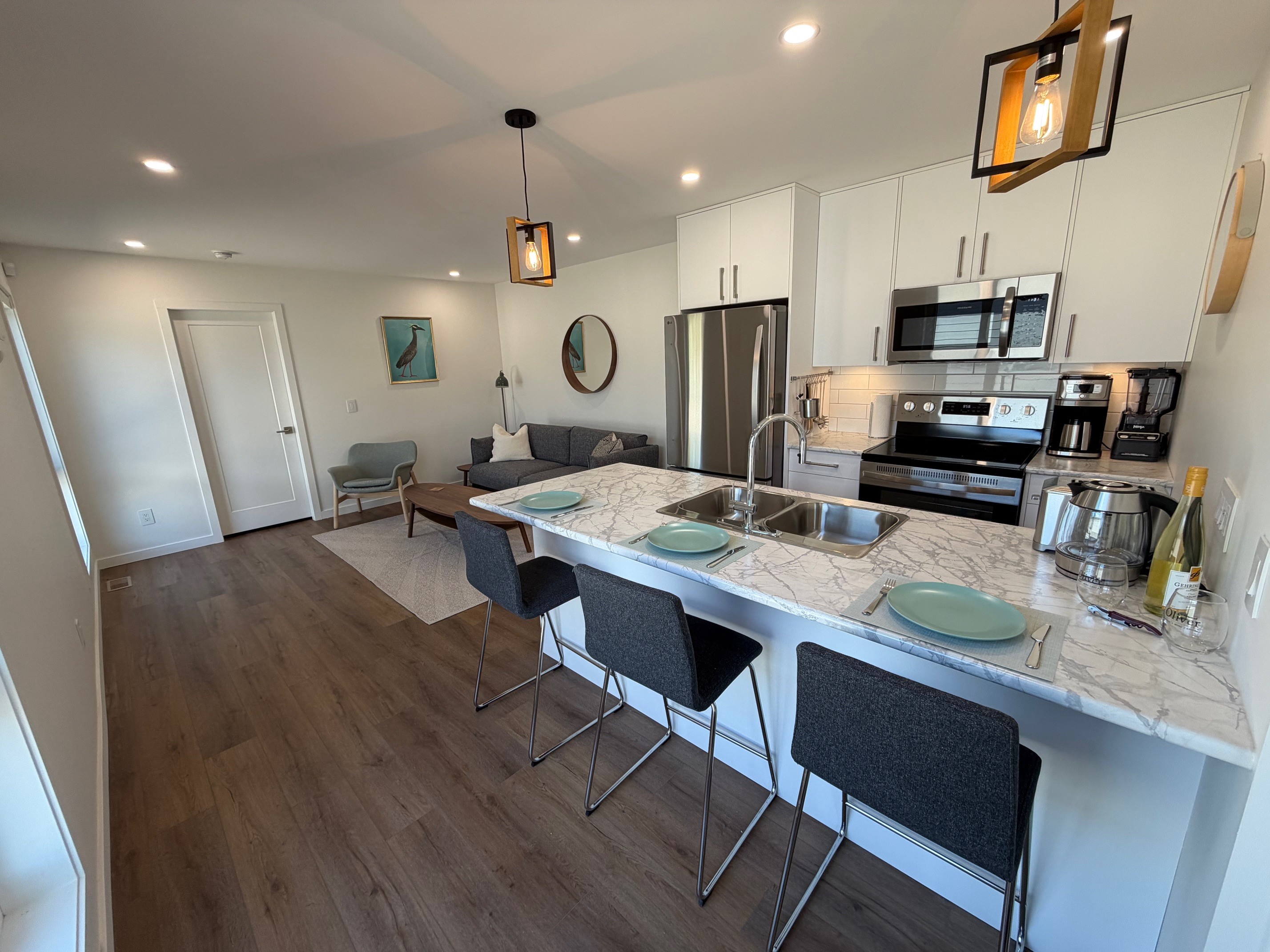 Unit 2 finished kitchen + Living