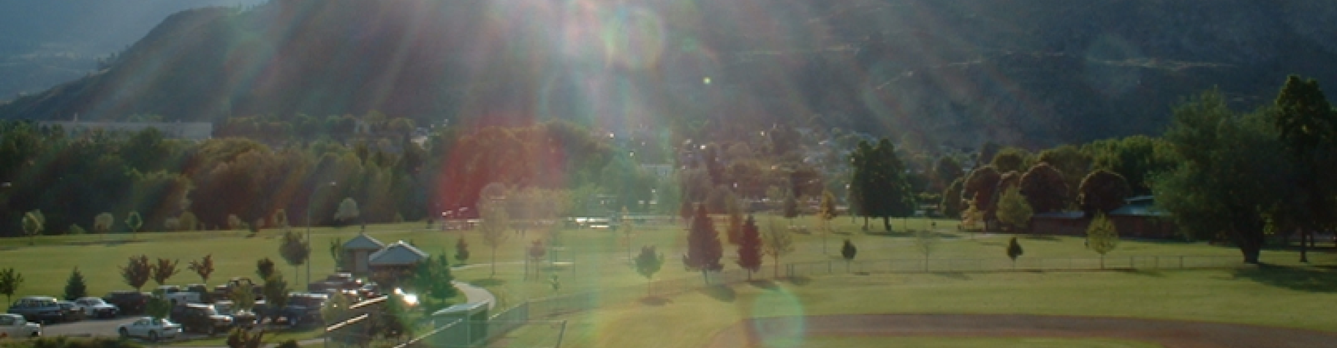 sunny baseball diamond